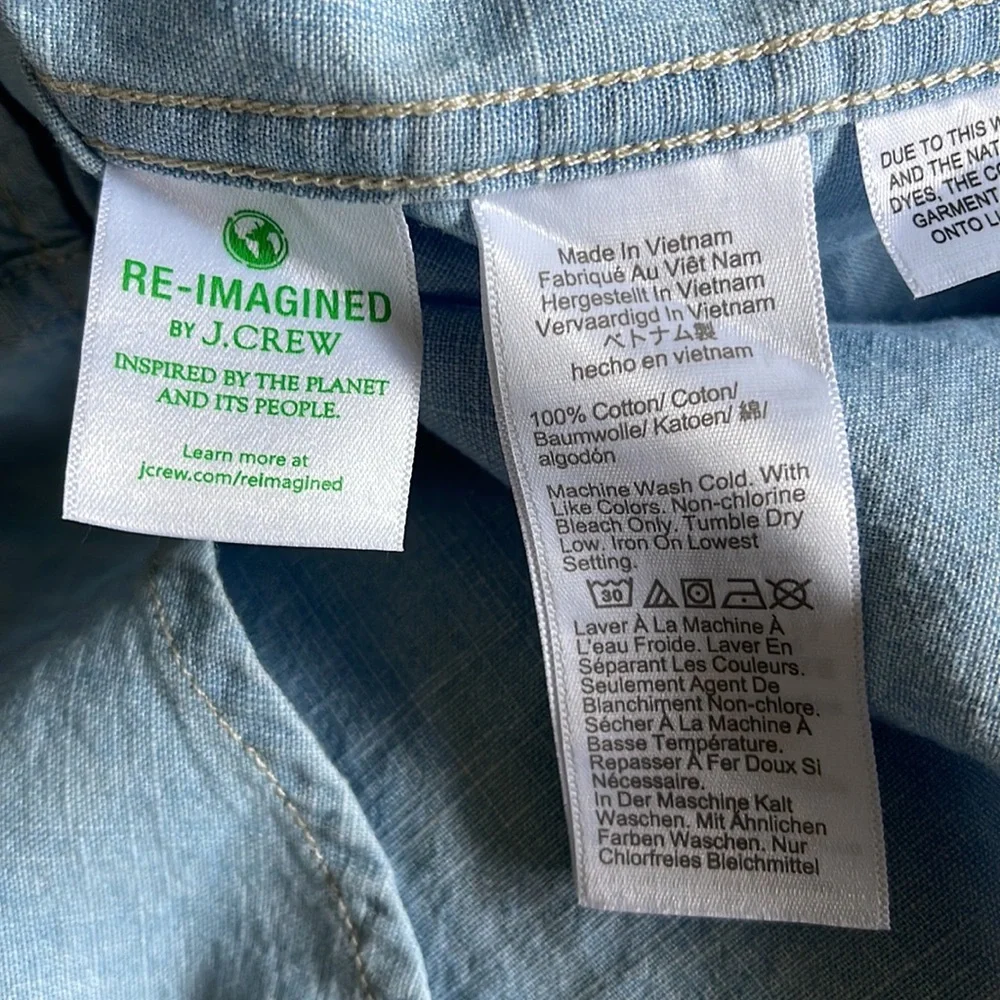 NWT J. Crew blue chambray shirt